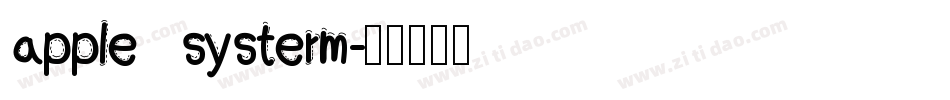 apple systerm字体转换